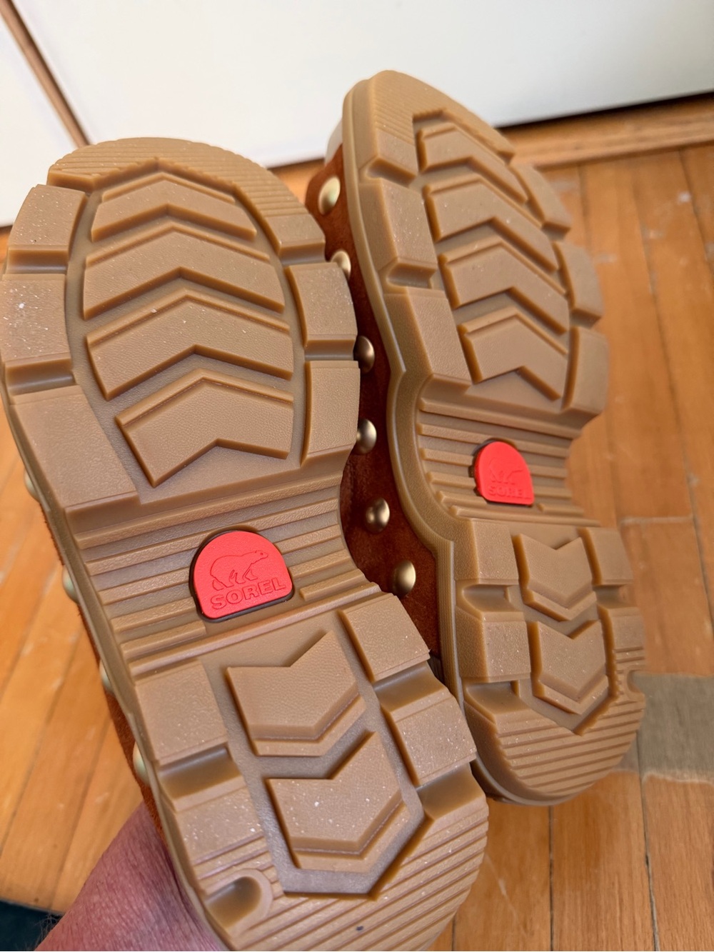 Sorel Roam'N Suede Platform Slide Sandals in Iced Tea size 8M - Picture 3 of 3